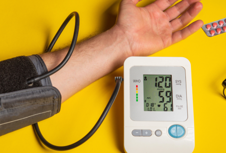 blood pressure check of elderly